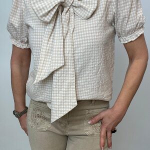 Camisa cuadros Vichy beig