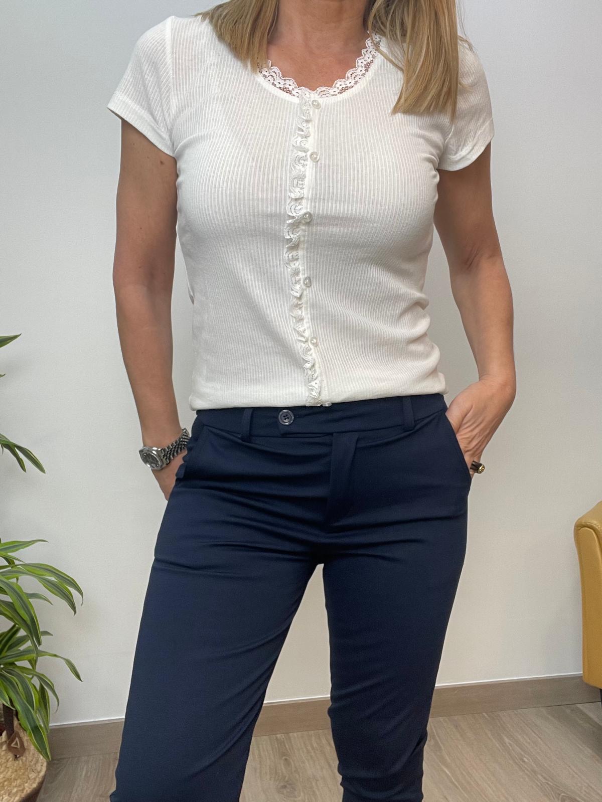 Pantalón tobillero azul marino