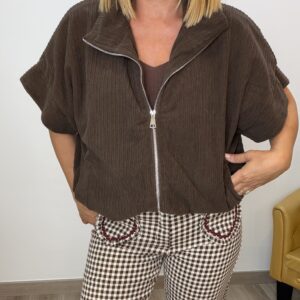 Chaleco Bomber Pana Chocolate