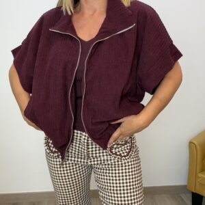 Chaleco Bomber Pana Burdeos